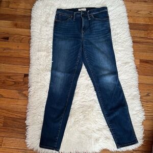 Madewell 10" High Rise Skinny Jeans Women's Size‎ 30 Stretch Denim Blue